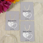 Personalized Wedding Favor Hearts Bookmark